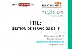 ITIL. Gestión de Servicios de IT. 
